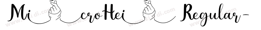 MicroHei Regular字体转换